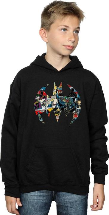 Immagine prodotto Batman Comic Book Logo Felpa con Cappuccio Ragazzi (128)