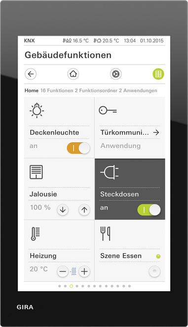 Gira Room control unit 206705 G1 230V glass black