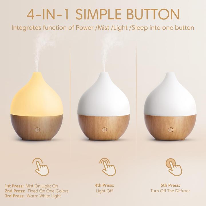 Produktbild Alopini Aroma Diffuser Essential Oils, Aromatherapy Room Fragrance Ultrasonic Diffuser 100 ml (100 ml)