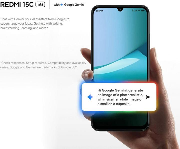 Image du produit Xiaomi Redmi 15C (128 Go, Vert menthe, 6.90", Double SIM, 5G)