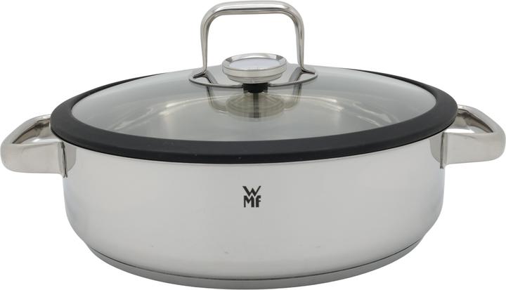 WMF Kochtopf Dampfgarer rund 28cm Glasdeckel Silikonrand Vitalis Edelstahl