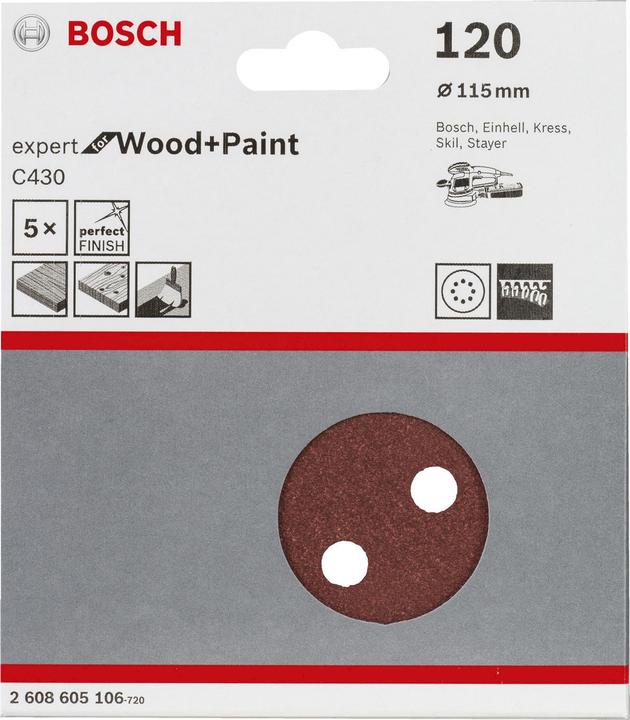 Image du produit Bosch Professional Zubehör Feuille abrasive C430 (120)