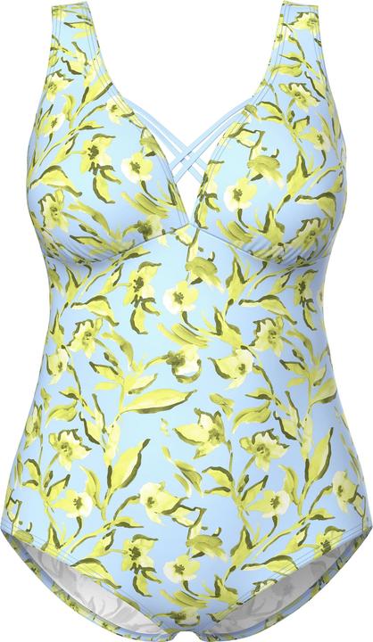 Produktbild Ulla Popken Badeanzug, Blüten, Softcups, Zierbänder, recycelt (50)