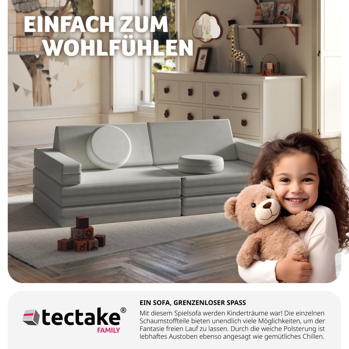 Actual product image tectake Play sofa Lilly, 8-piece, with sleeping function (Children sofa)