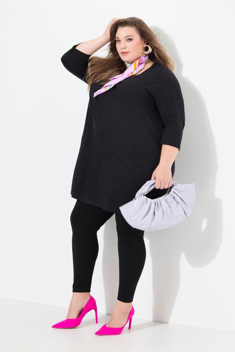 Immagine prodotto Ulla Popken Maglia dal taglio lungo e svasato con scollo rettangolare e maniche a 3/4 (68)