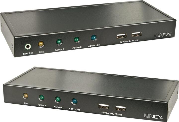 Produktbild Lindy Dual VGA KVM Extender USBAudio 2xCat.5, / USB: mouse&kbd.
