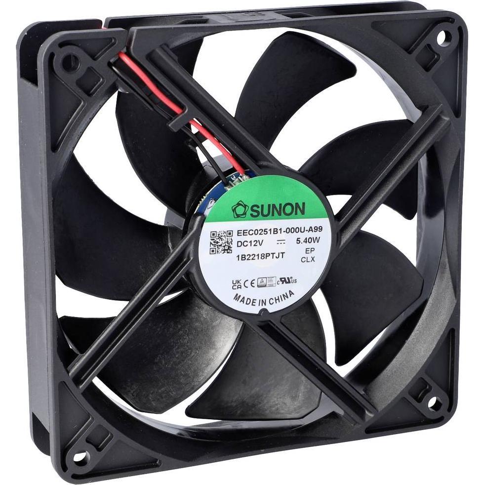 Sunon MEC0252V2-000U-A99 Axiallüfter 24 V/DC 157.97 m³/h (L x B x H) 25 x 120 x (25 mm), PC Lüfter, Schwarz
