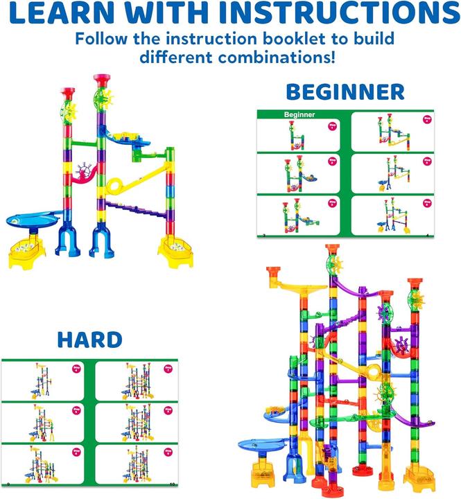 Actual product image Joyin 170 piece multicolor marble run