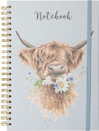 Wrendale Design Notizbuch „Daisy Coo“ Rind (A4, Liniert)