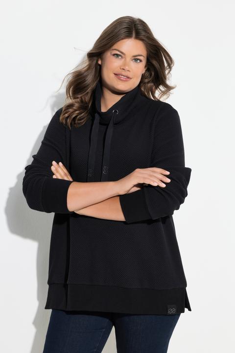 Produktbild Laurasøn Sweatshirt mit hohen Kragen, Langarm, Jaquard Ware (40)