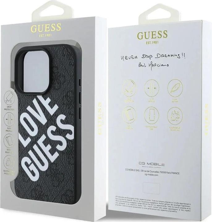 Produktbild Guess PU 4G Hard Case With Big Love Logo - iPhone 16 Pro Max (Apple iPhone 16 Pro Max)