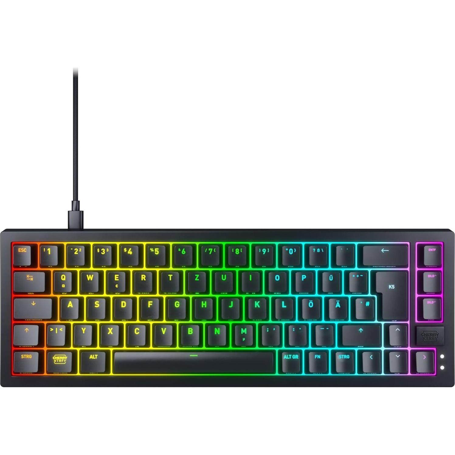 CHERRY xtrfy K5V2 Compact (DE, Kabelgebunden), Tastatur, Schwarz