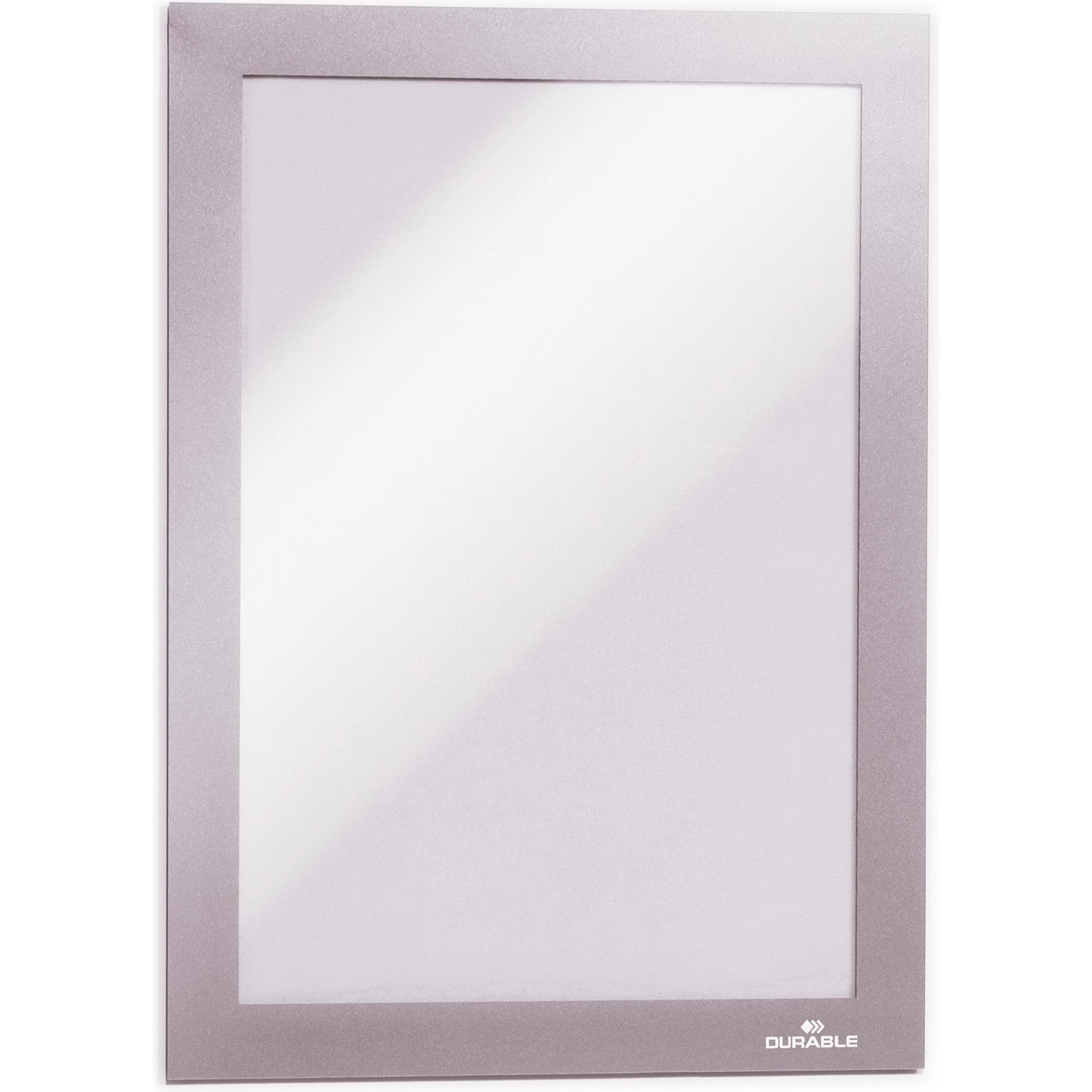 Durable, Informationsschild, Duraframe A5, silber, 2 Stück