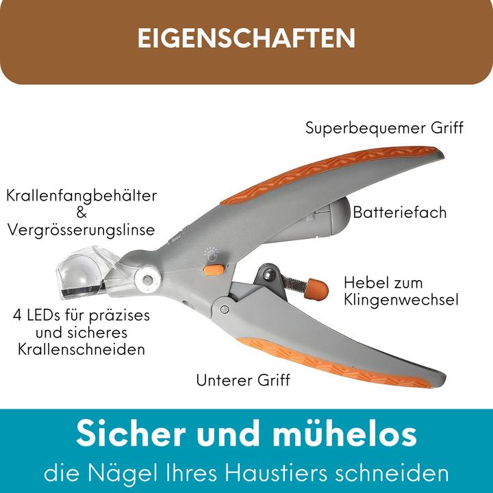 Produktbild Suba Krallenschere mit LED (Hund, Katze)