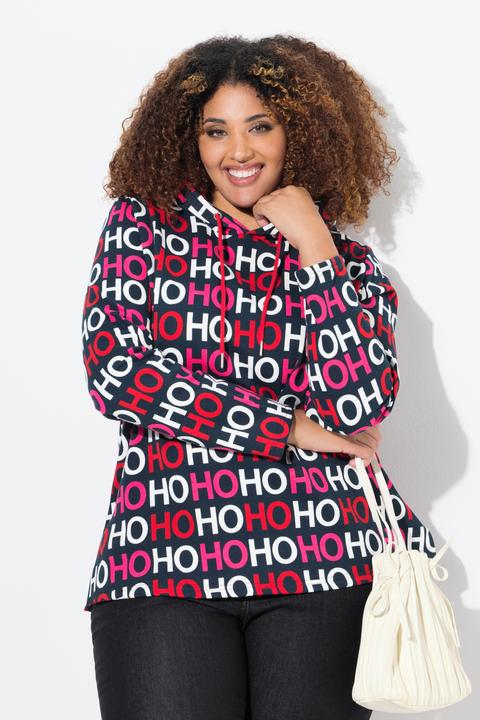 Produktbild Ulla Popken Hoodie, Ho Ho Ho, Classic, Kapuze, Langarm (50, 52)