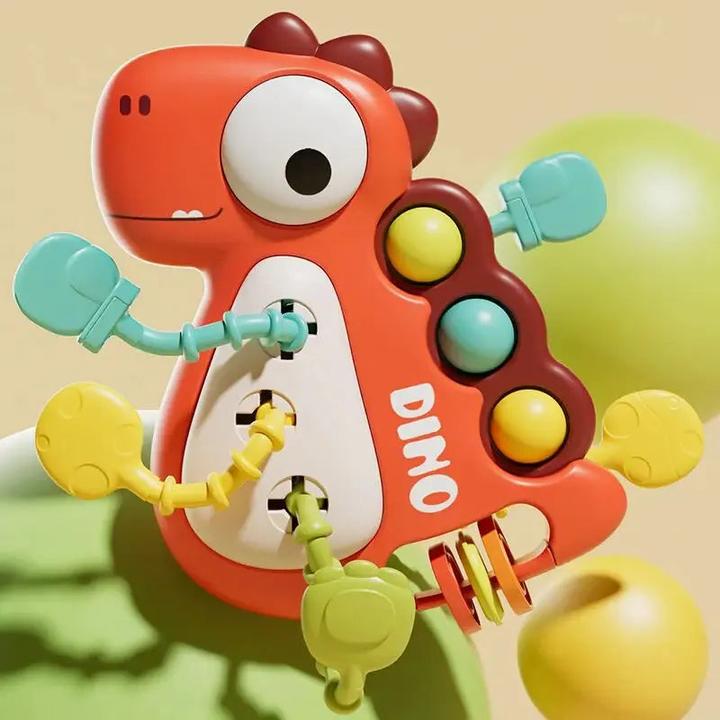 Actual product image Activity Board Dinosaur Pull String Sensory Awakening Rattle Training Development Activity Early Educational