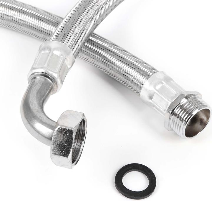 Produktbild Wiltec Stahlflex-Wasserschlauch 0.5m DN25 33,7mm für Hauswasserwerke