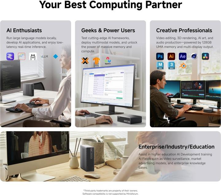 Produktbild Minisforum MS-S1 MAX (2000 GB, 128 GB, AMD Ryzen AI Max+ 395)