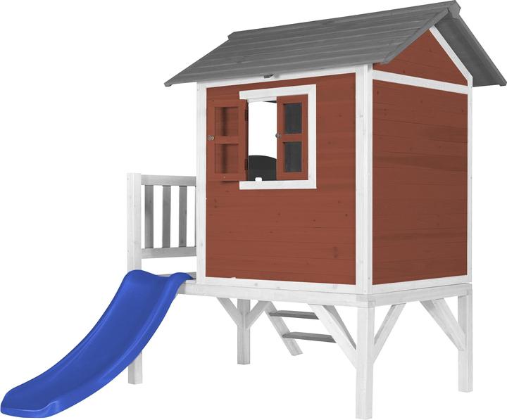 Immagine prodotto Axi Casetta da gioco Lodge XL Rosso Scandinavo - Scivolo Blu