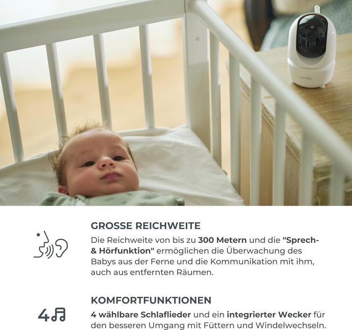 Image du produit Nuvita Moniteur audio-vidéo pour bébé digital 4,3" avec CAMÉRA PANORAMIQUE ET INCLINABLE (Vidéo et audio, 300 m)