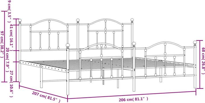Image du produit vidaXL Bettgestell (200 x 200 cm)