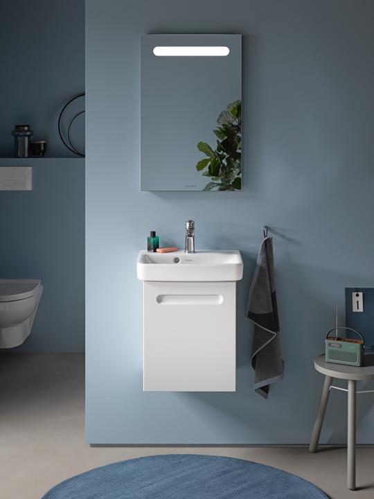 Produktbild Duravit Handwaschbecken No 1 weiss, mit Überlauf, 1 Hahnloch 450x350mm (350 mm, 450 mm)