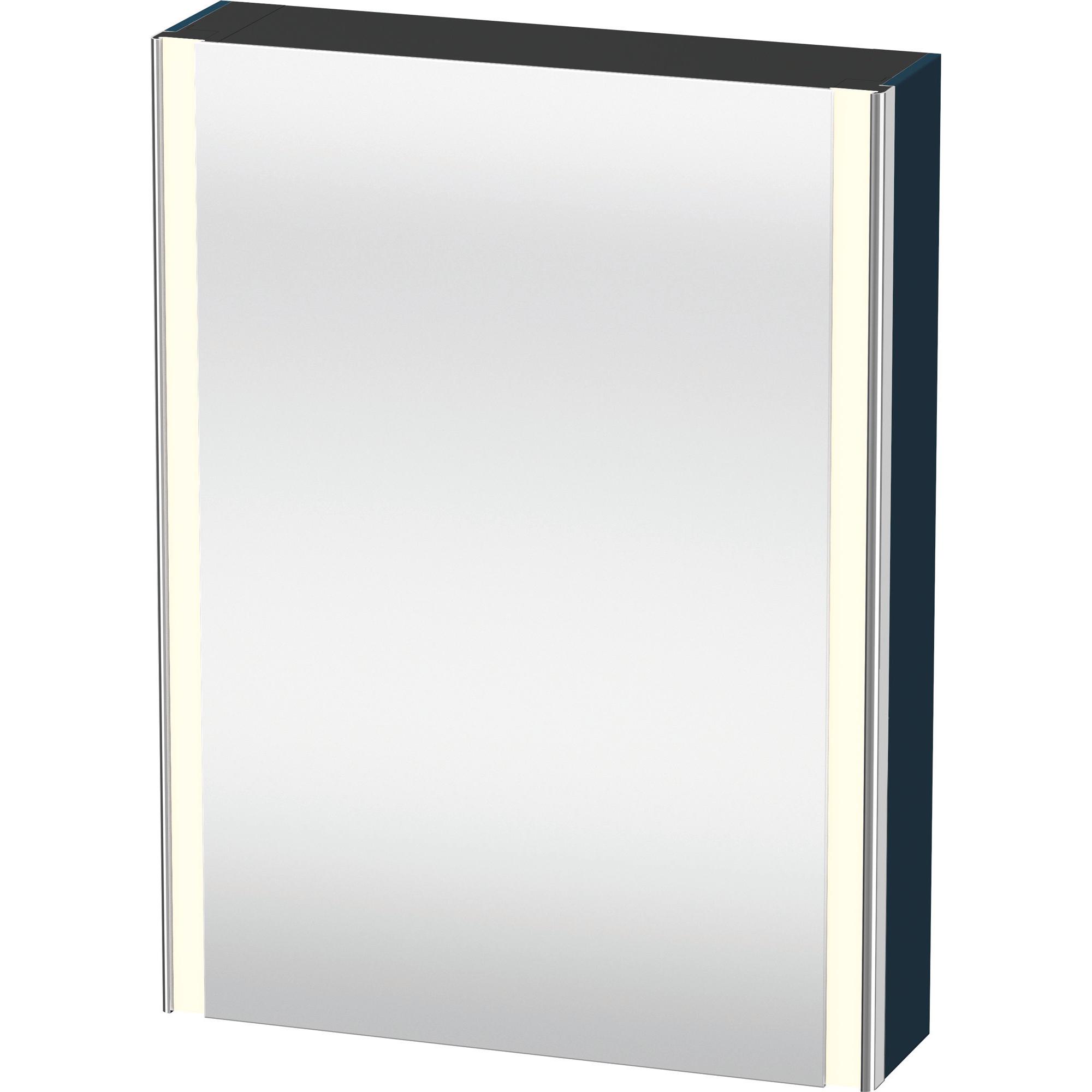 Duravit, Armadio a specchio, XSquare armoire de toilette avec éclairage LED, 1 porte, charnières à droite, 600x800x155mm (60 x 15.50 x 80 cm)