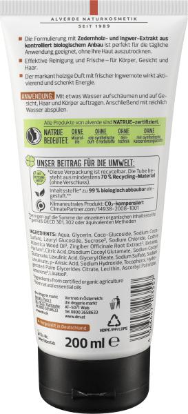 Produktbild dm alverde MEN Duschgel Rough Nature 3in1 (200 ml)