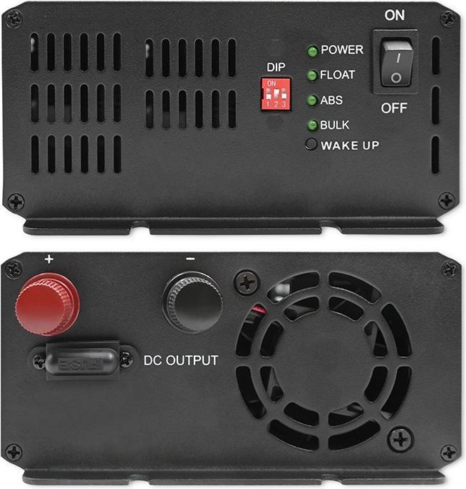 Actual product image Qoltec Smart Monolith battery charger for LiFePO4 AGM GEL SLA batteries | 10A | 24V (24V, 10 A)