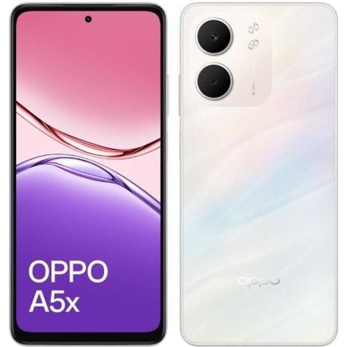 OPPO A5x (128 GB, Laser White, 6.67", Dual SIM, 4G), Smartphone, Weiss