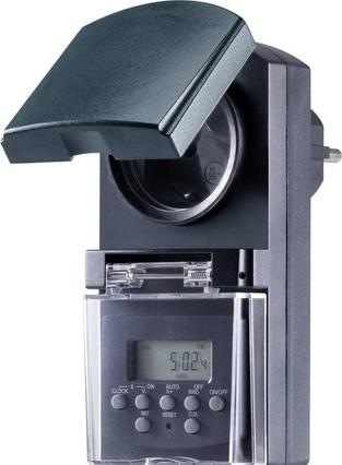 Sygonix SY-5044422 Steckdosen-Zeitschaltuhr digital Wochenprogramm 1800 W IP44