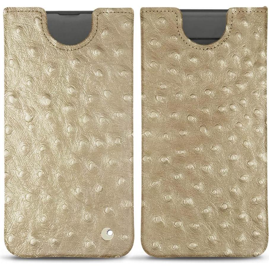 Noreve Lederschutzhülle (Samsung Galaxy S10+), Smartphone Hülle, Beige