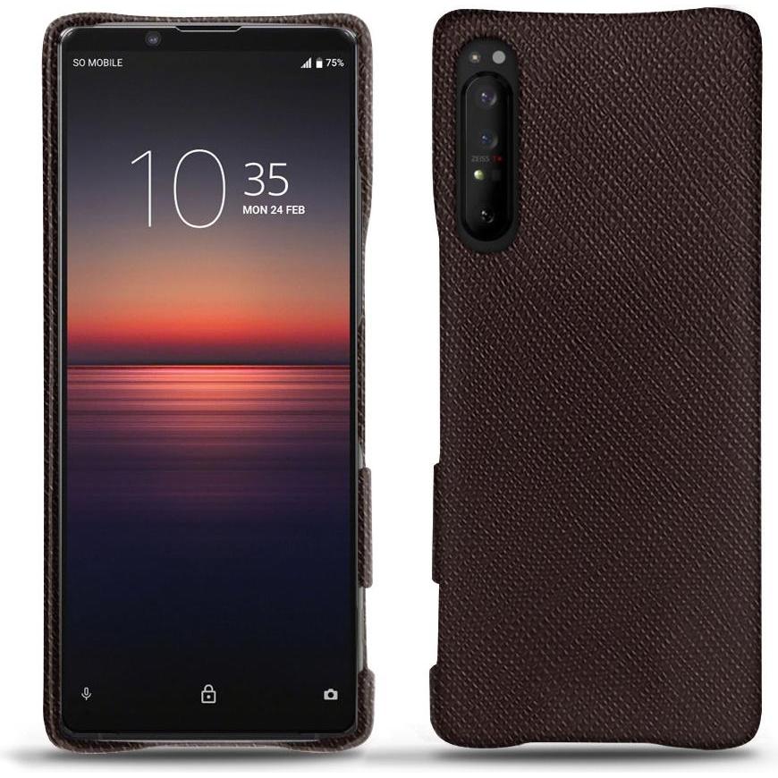 Thumbnail - Noreve Lederschutzhülle (Sony Xperia 1 II), Smartphone Hülle, Braun