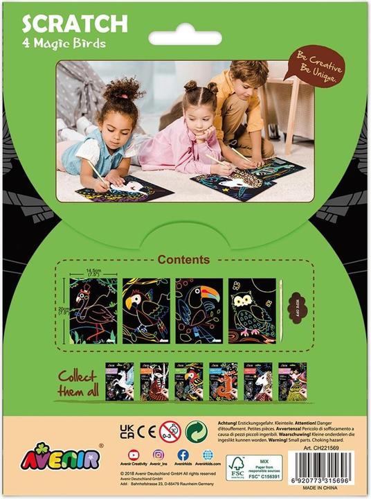 Actual product image Avenir AVE Scratch-4 Magic Birds