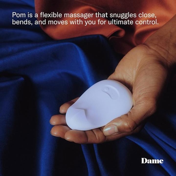 Actual product image Dame Products Pom Flexible Vibrator Ice