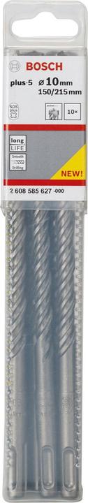 Image du produit Bosch Professional Zubehör Foret marteau SDS plus-5, 10 x 150 x 215 mm, pack de 10 (10 mm)