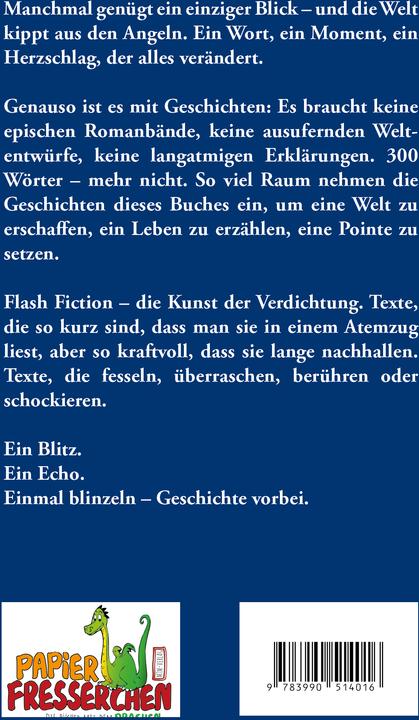 Produktbild Einmal blinzeln - Geschichte vorbei - Flash-Fiction (Deutsch, Martina Meier, 2025)