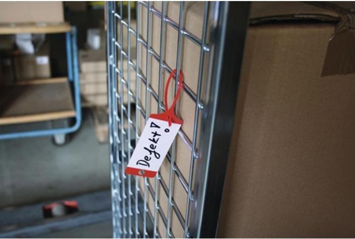 Actual product image Eichner Goods tag red neutral (100 Piece)