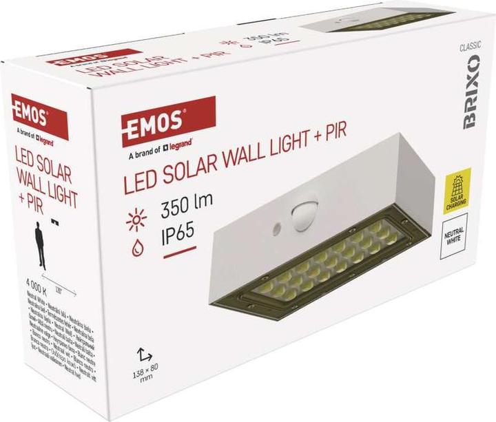 Image du produit Emos LED-Leuchte BRIXO mit PIR, neutralweiss (350 lm)