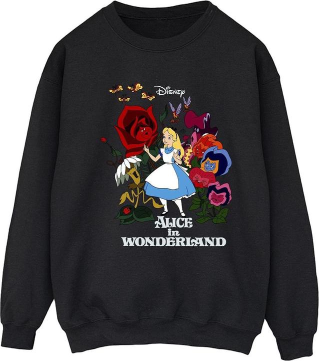 Actual product image Disney Womens/Ladies Alice In Wonderland Flowers Sweatshirt (XL)