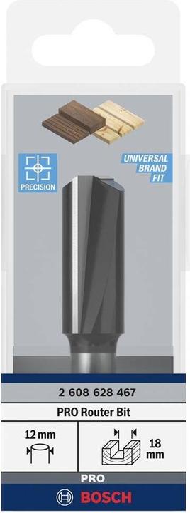 Produktbild Bosch Professional Zubehör Nutfräser, 12 mm, D1 18 mm, L 40 mm, G 81 mm