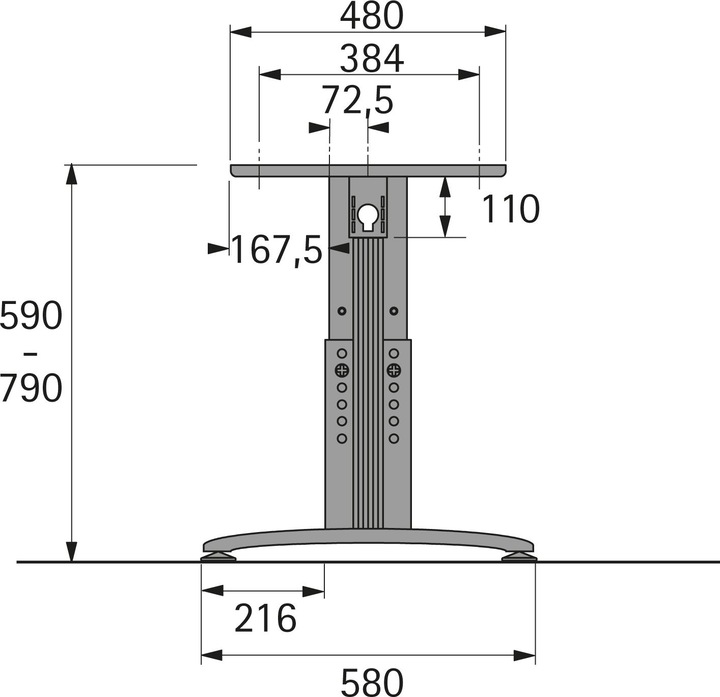 Image du produit Hettich T-Verkettungsfuss höhenverstellbar