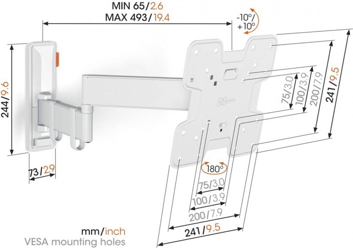 Produktbild Vogels TVM 3245 (Wand, 43", 15 kg)