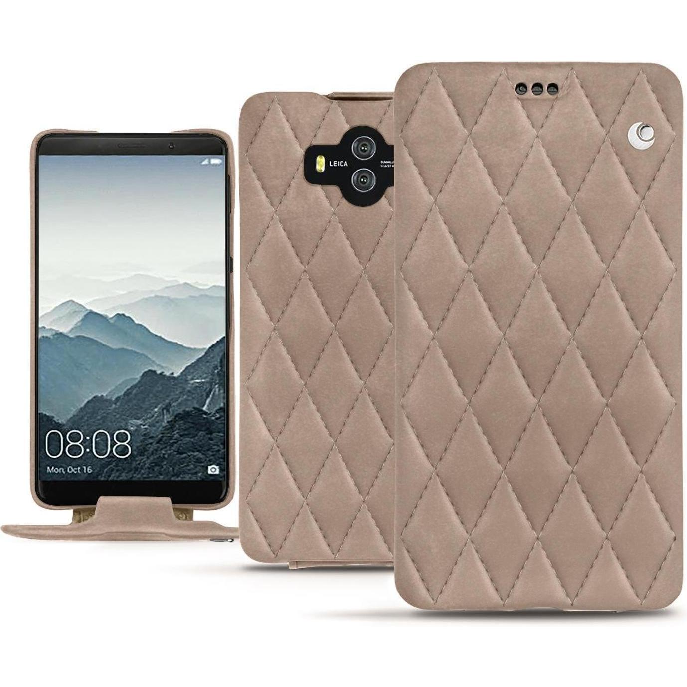 Noreve Lederschutzhülle vertikal (Huawei Mate 10), Smartphone Hülle, Beige