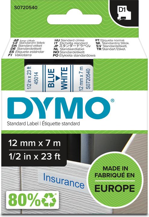 Produktbild Dymo S0720540 Standardband (1.20 cm, Blau)