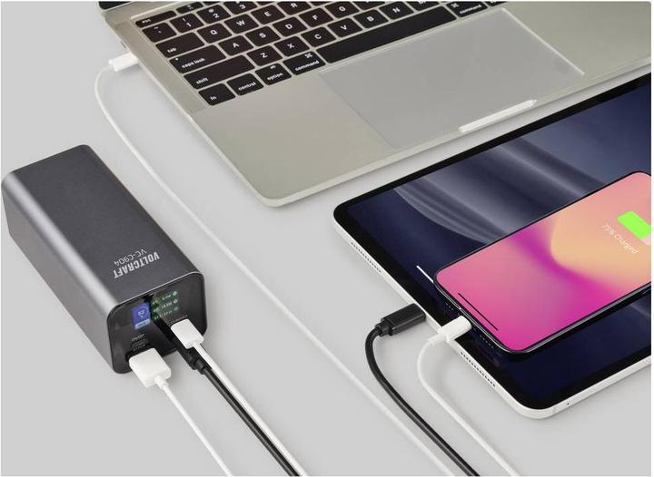 Image du produit Voltcraft VC-C904 Powerbank 20000 mAh USB PD 3.0 Li-Ion Grau (matt) Statusanzei (20000 mAh)