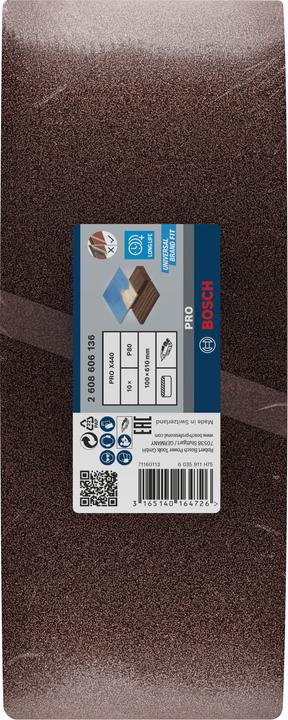 Produktbild Bosch Professional Zubehör PRO X440 Schleifband, 100 x 610 mm, G80 (80)