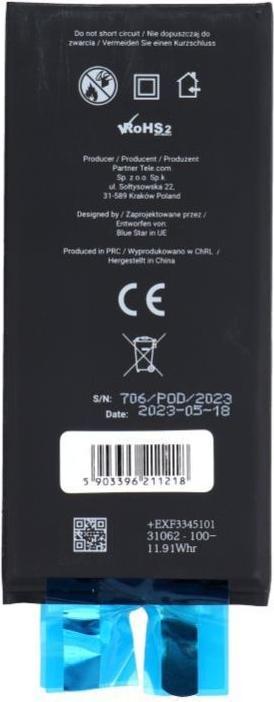Produktbild Battery Blue Star BLUE STAR HQ battery without BMS for IPHONE 11 3110 mAh