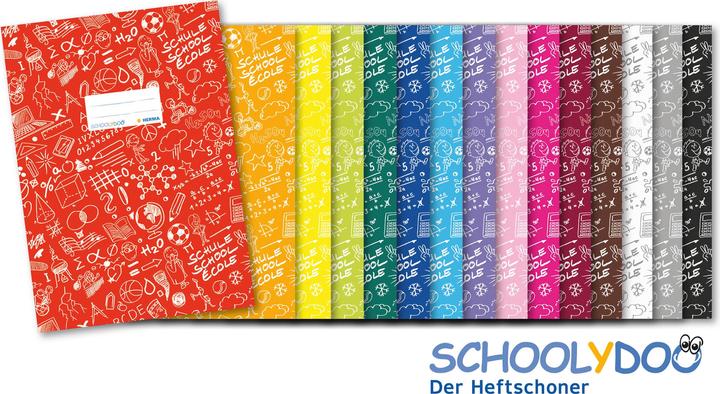 Actual product image HERMA A4 SCHOOLYDOO exercise book protector (A4, Checked, Hardcover)