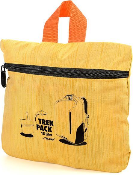 Actual product image Troika TREKPACK Roll Top foldable rucksack, yellow (15 l)